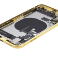 Back Housing W/ Charging Port Flex & Small Parts For iPhone 11 (Used OEM Pull: Grade C) (Yellow)