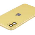 Back Housing W/ Charging Port Flex & Small Parts For iPhone 11 (Used OEM Pull: Grade C) (Yellow)