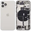 Back Housing W/ Charging Port Flex & Small Parts For iPhone 11 Pro (Used OEM Pull: Grade A) (Silver)