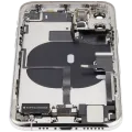 Back Housing W/ Charging Port Flex & Small Parts For iPhone 11 Pro (Used OEM Pull: Grade A) (Silver)