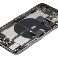 Back Housing W/ Charging Port Flex & Small Parts For iPhone 11 Pro (Used OEM Pull: Grade A) (Space Gray)