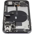 Back Housing W/ Charging Port Flex & Small Parts For iPhone 11 Pro (Used OEM Pull: Grade A) (Space Gray)