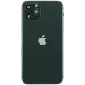 Back Housing W/ Charging Port Flex & Small Parts For iPhone 11 Pro (Used OEM Pull: Grade B) (Midnight Green)