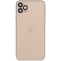 Back Housing W/ Charging Port Flex & Small Parts For iPhone 11 Pro Max (Used OEM Pull: Grade B) (Gold)