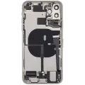 Back Housing W/ Charging Port Flex & Small Parts For iPhone 11 Pro Max (Used OEM Pull: Grade B) (Silver)