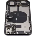 Back Housing W/ Charging Port Flex & Small Parts For iPhone 11 Pro Max (Used OEM Pull: Grade B) (Space Gray)