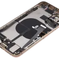 Back Housing W/ Charging Port Flex & Small Parts For iPhone 11 Pro Max (Used OEM Pull: Grade C) (Gold)