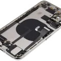 Back Housing W/ Charging Port Flex & Small Parts For iPhone 11 Pro Max (Used OEM Pull: Grade C) (Silver)