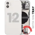 Back Housing W/ Charging Port Flex & Small Parts For iPhone 12 (EU / Global Version) (Used OEM Pull: Grade A) (White)