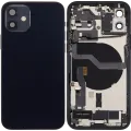Back Housing W/ Charging Port Flex & Small Parts For iPhone 12 (EU / Global Version) (Used OEM Pull: Grade B) (Black)