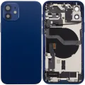 Back Housing W/ Charging Port Flex & Small Parts For iPhone 12 (EU / Global Version) (Used OEM Pull: Grade B) (Blue)
