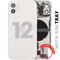 Back Housing W/ Charging Port Flex & Small Parts For iPhone 12 (EU / Global Version) (Used OEM Pull: Grade B) (White)