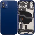 Back Housing W/ Charging Port Flex & Small Parts For iPhone 12 (EU / Global Version) (Used OEM Pull: Grade C) (Blue)
