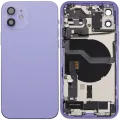 Back Housing W/ Charging Port Flex & Small Parts For iPhone 12 (EU / Global Version) (Used OEM Pull: Grade C) (Purple)