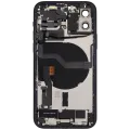 Back Housing W/ Charging Port Flex & Small Parts For iPhone 12 (US Version) (Used OEM Pull: Grade A) (Black)