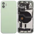 Back Housing W/ Charging Port Flex & Small Parts For iPhone 12 (US Version) (Used OEM Pull: Grade A) (Green)