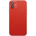 Back Housing W/ Charging Port Flex & Small Parts For iPhone 12 (US Version) (Used OEM Pull: Grade A) (Red)