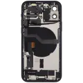 Back Housing W/ Charging Port Flex & Small Parts For iPhone 12 (US Version) (Used OEM Pull: Grade B) (Black)