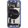 Back Housing W/ Charging Port Flex & Small Parts For iPhone 12 (US Version) (Used OEM Pull: Grade B) (Blue)