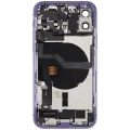 Back Housing W/ Charging Port Flex & Small Parts For iPhone 12 (US Version) (Used OEM Pull: Grade B) (Purple)