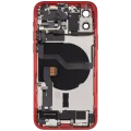 Back Housing W/ Charging Port Flex & Small Parts For iPhone 12 (US Version) (Used OEM Pull: Grade C) (Red)