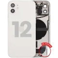 Back Housing W/ Charging Port Flex & Small Parts For iPhone 12 (US Version) (Used OEM Pull: Grade C) (White)