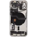 Back Housing W/ Charging Port Flex & Small Parts For iPhone 12 (US Version) (Used OEM Pull: Grade C) (White)