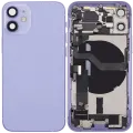 Back Housing W/ Charging Port Flex & Small Parts For iPhone 12 Mini (EU / Global Version) (Used OEM Pull: Grade A) (Purple)