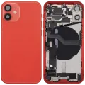 Back Housing W/ Charging Port Flex & Small Parts For iPhone 12 Mini (EU / Global Version) (Used OEM Pull: Grade A) (Red)