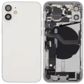 Back Housing W/ Charging Port Flex & Small Parts For iPhone 12 Mini (EU / Global Version) (Used OEM Pull: Grade A) (White)