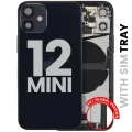 Back Housing W/ Charging Port Flex & Small Parts For iPhone 12 Mini (EU / Global Version) (Used OEM Pull: Grade B) (Black)