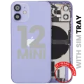 Back Housing W/ Charging Port Flex & Small Parts For iPhone 12 Mini (EU / Global Version) (Used OEM Pull: Grade B) (Purple)