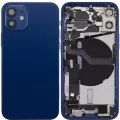 Back Housing W/ Charging Port Flex & Small Parts For iPhone 12 Mini (EU / Global Version) (Used OEM Pull: Grade C) (Blue)