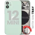 Back Housing W/ Charging Port Flex & Small Parts For iPhone 12 Mini (EU / Global Version) (Used OEM Pull: Grade C) (Green)