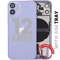 Back Housing W/ Charging Port Flex & Small Parts For iPhone 12 Mini (EU / Global Version) (Used OEM Pull: Grade C) (Purple)