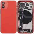 Back Housing W/ Charging Port Flex & Small Parts For iPhone 12 Mini (EU / Global Version) (Used OEM Pull: Grade C) (Red)