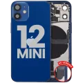 Back Housing W/ Charging Port Flex & Small Parts For iPhone 12 Mini (US Version) (Used OEM Pull: Grade A) (Blue)