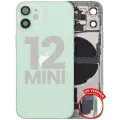 Back Housing W/ Charging Port Flex & Small Parts For iPhone 12 Mini (US Version) (Used OEM Pull: Grade A) (Green)