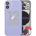 Back Housing W/ Charging Port Flex & Small Parts For iPhone 12 Mini (US Version) (Used OEM Pull: Grade A) (Purple)