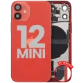 Back Housing W/ Charging Port Flex & Small Parts For iPhone 12 Mini (US Version) (Used OEM Pull: Grade A) (Red)
