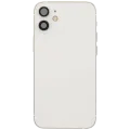 Back Housing W/ Charging Port Flex & Small Parts For iPhone 12 Mini (US Version) (Used OEM Pull: Grade A) (White)