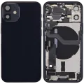 Back Housing W/ Charging Port Flex & Small Parts For iPhone 12 Mini (US Version) (Used OEM Pull: Grade B) (Black)
