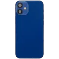 Back Housing W/ Charging Port Flex & Small Parts For iPhone 12 Mini (US Version) (Used OEM Pull: Grade B) (Blue)