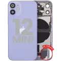 Back Housing W/ Charging Port Flex & Small Parts For iPhone 12 Mini (US Version) (Used OEM Pull: Grade B) (Purple)
