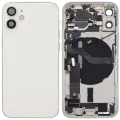 Back Housing W/ Charging Port Flex & Small Parts For iPhone 12 Mini (US Version) (Used OEM Pull: Grade B) (White)