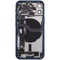Back Housing W/ Charging Port Flex & Small Parts For iPhone 12 Mini (US Version) (Used OEM Pull: Grade C) (Blue)