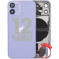 Back Housing W/ Charging Port Flex & Small Parts For iPhone 12 Mini (US Version) (Used OEM Pull: Grade C) (Purple)