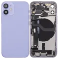 Back Housing W/ Charging Port Flex & Small Parts For iPhone 12 Mini (US Version) (Used OEM Pull: Grade C) (Purple)