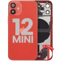 Back Housing W/ Charging Port Flex & Small Parts For iPhone 12 Mini (US Version) (Used OEM Pull: Grade C) (Red)