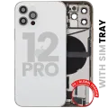 Back Housing W/ Charging Port Flex & Small Parts For iPhone 12 Pro (EU / Global Version) (Used OEM Pull: Grade A) (Silver)
